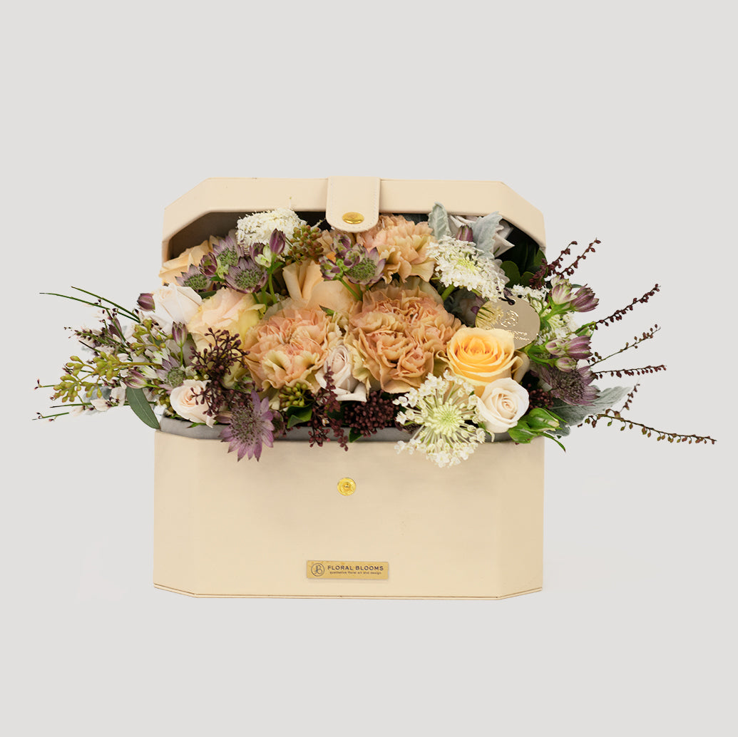 Leather box - Champagne