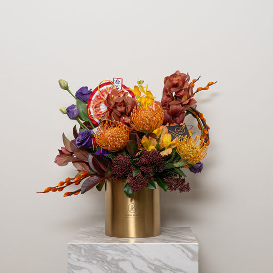 [CNY2603] 賀年金樽 :馬上紫榮-貴氣繁榮